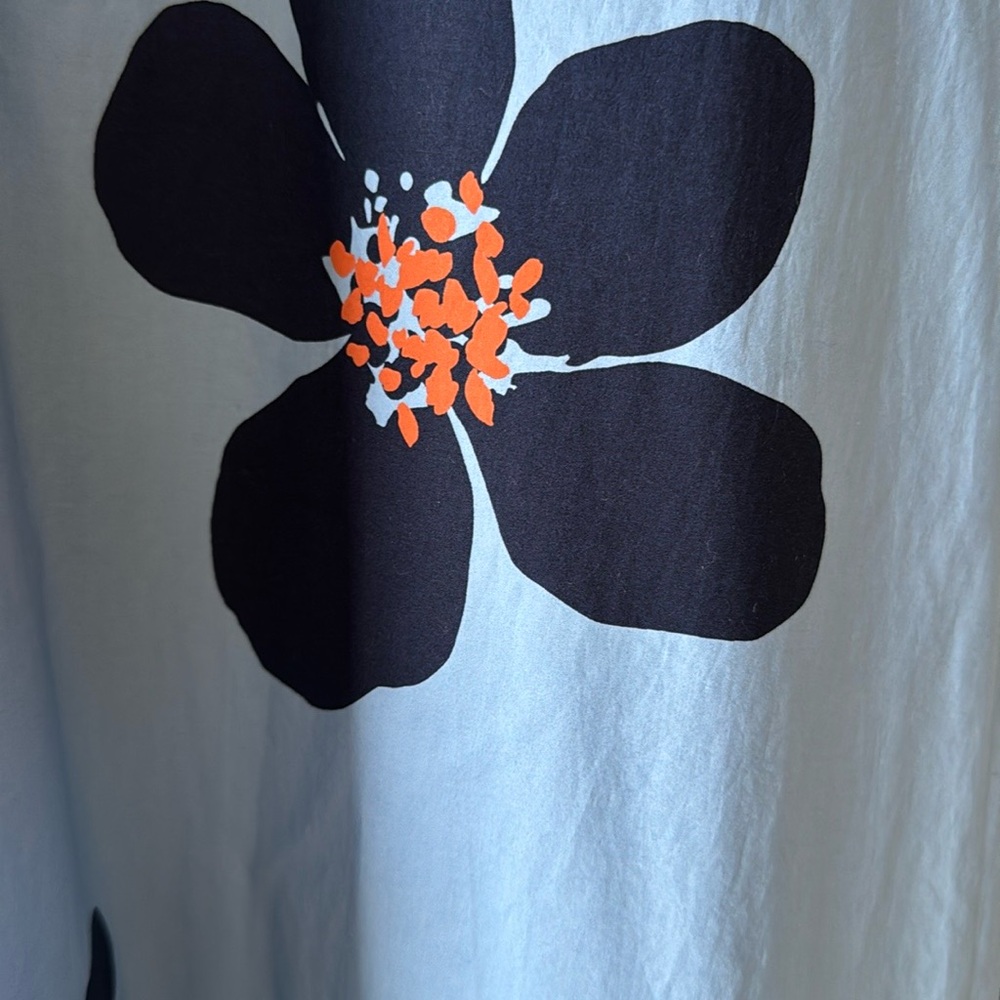Kate Spade Black and Blue Flutter Sleeve Midi Dress - Picture 6 of 7